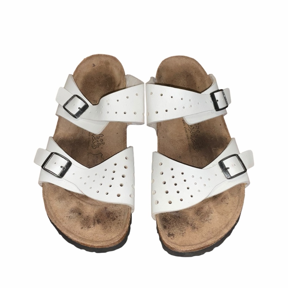 Birkenstock Birki’s Freeport Sandals White Two Strap Cork Footbed Womens